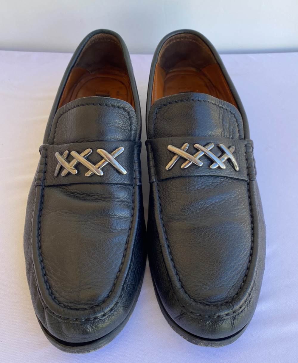 Ermenegildo Zegna Couture XXX Black Loafer Leather size US 10